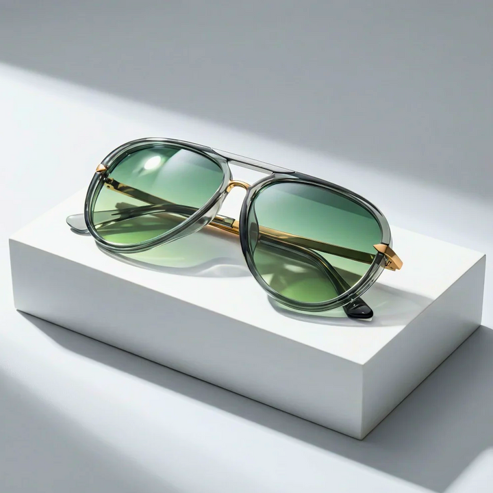 Artur | Eleganckie okulary przeciwsłoneczne aviator z gradientowymi soczewkami