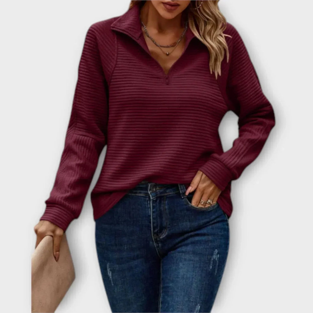 Beata – Elegancka bluza z zamkiem