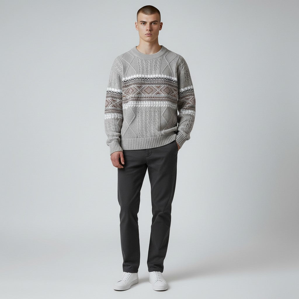 Adam | NORDISK TEKSTUROWANY SWETER ZIMOWY